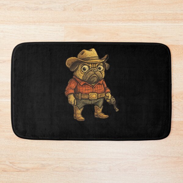 Item preview, Cowboy Pug Western Character Illustration designed and sold by SiarheiYur.