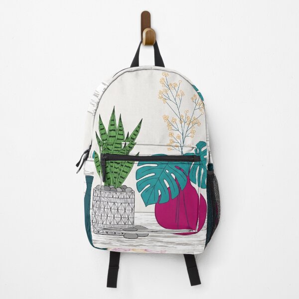 Item preview, Colorful Potted Plants Modern Line Illustration designed and sold by PixorStudio.