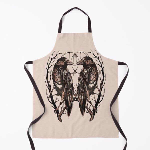 Item preview, Twin Ravens Gothic Crescent Moon Dark Art designed and sold by RamyGallery.