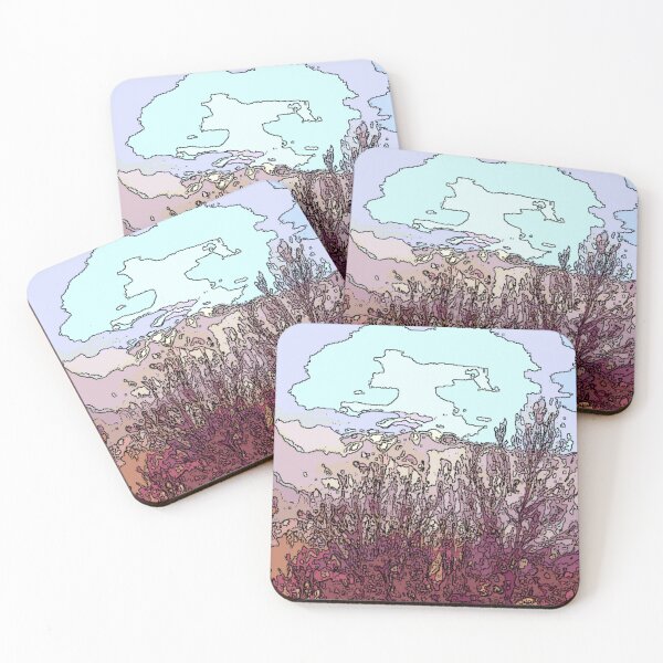 Item preview, Mountains Through Trees Draw colorful photo abstract design designed and sold by SmashingDeals.