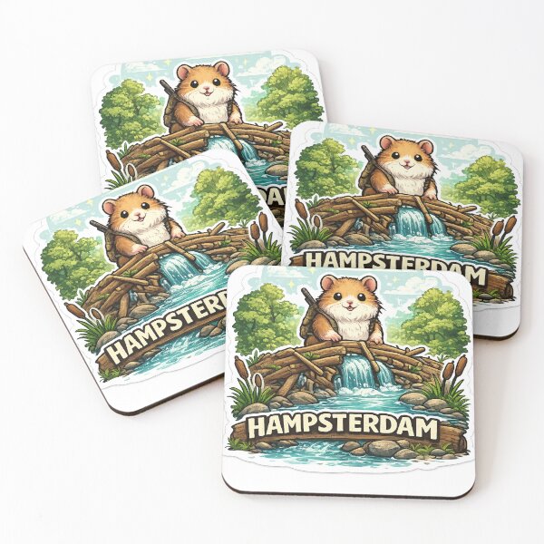 Item preview, Amsterdam twist Hamster Dam Funny Animal Pun Sticker designed and sold by AnimalAirtistry.