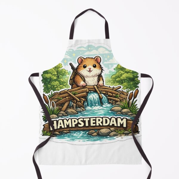 Item preview, Amsterdam twist Hamster Dam Funny Animal Pun Sticker designed and sold by AnimalAirtistry.
