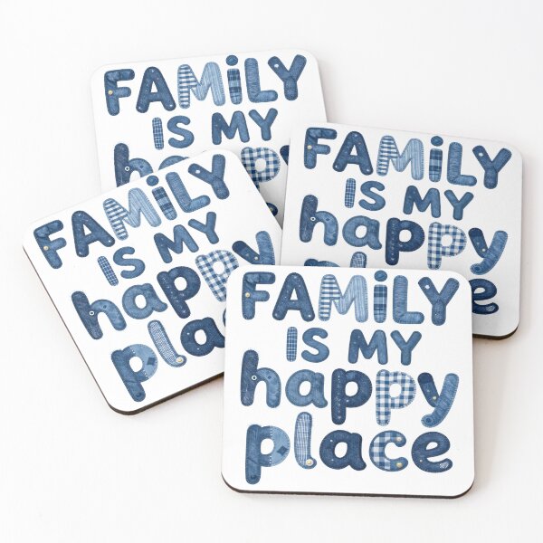 Item preview, FAMILY IS MY HAPPY PLACE - IN FAUX LETTERING designed and sold by AlexOBrienArt.