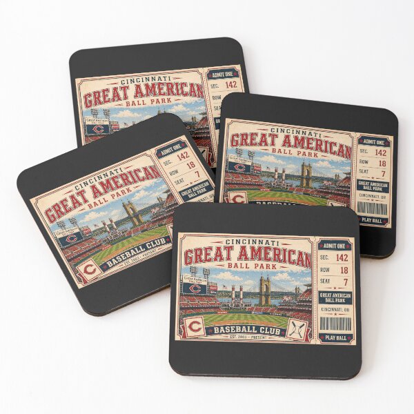 Item preview, Great American Ballpark Cincinnati Vintage Baseball Shirt, Retro Ballpark Badge, Old Stadium Tee designed and sold by GhostDawgs.