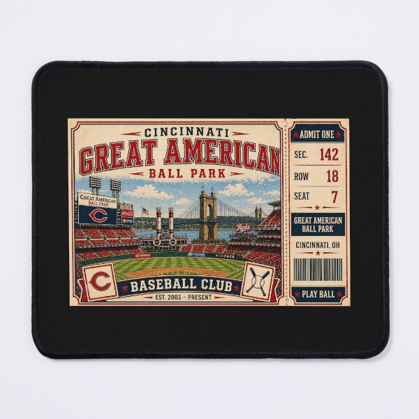 Item preview, Great American Ballpark Cincinnati Vintage Baseball Shirt, Retro Ballpark Badge, Old Stadium Tee designed and sold by GhostDawgs.