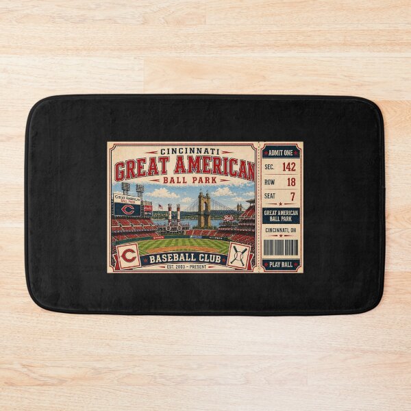 Item preview, Great American Ballpark Cincinnati Vintage Baseball Shirt, Retro Ballpark Badge, Old Stadium Tee designed and sold by GhostDawgs.