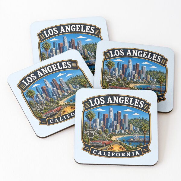 Item preview, Los Angeles, California - Coastal Skyline designed and sold by Myra365Art.