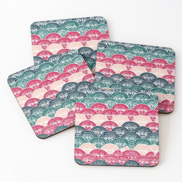 Item preview, Traditional Japanese Seigaiha Wave Pattern Art designed and sold by NicolasGlowArt.
