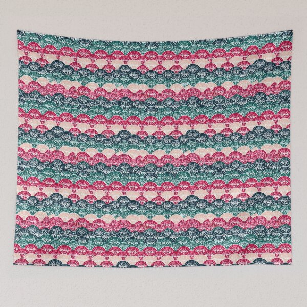 Item preview, Traditional Japanese Seigaiha Wave Pattern Art designed and sold by NicolasGlowArt.