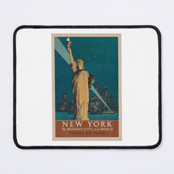 Item preview, Vintage New York Travel Poster - Statue of Liberty Wonder City designed and sold by Krasnovaovaova.