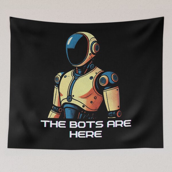 Item preview, Humanoid AI Robots Future Tech Design | The Bots Are Coming Futuristic Android Art designed and sold by TEEJAMBOREE.