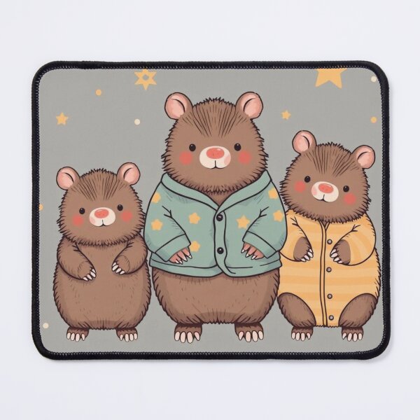 Item preview, Cute Wombats in Pyjamas with Stars designed and sold by pUNKnown.
