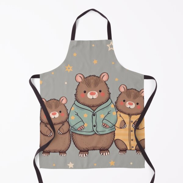 Item preview, Cute Wombats in Pyjamas with Stars designed and sold by pUNKnown.
