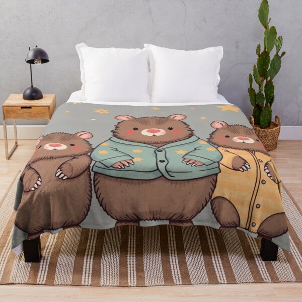 Item preview, Cute Wombats in Pyjamas with Stars designed and sold by pUNKnown.