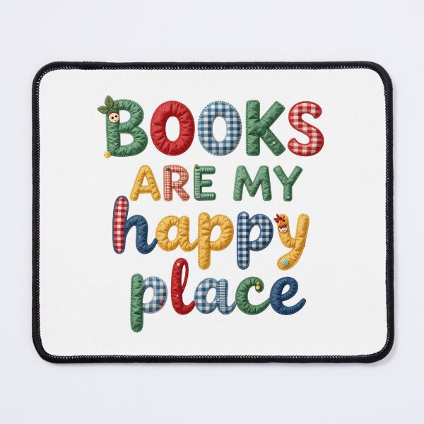 Item preview, BOOKS ARE MY HAPPY PLACE - IN FAUX LETTERING designed and sold by AlexOBrienArt.
