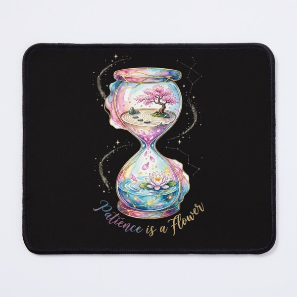 Item preview, Patience is a Flower - Zen Hourglass Watercolor Art designed and sold by NativeHue Oficial.