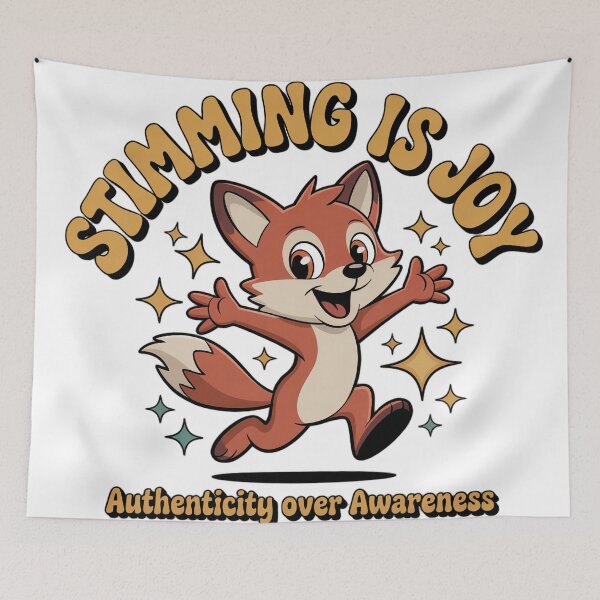 Item preview, Stimming is Joy Retro Fox Mascot – Neurodiversity Affirming Art designed and sold by paververisgroup.