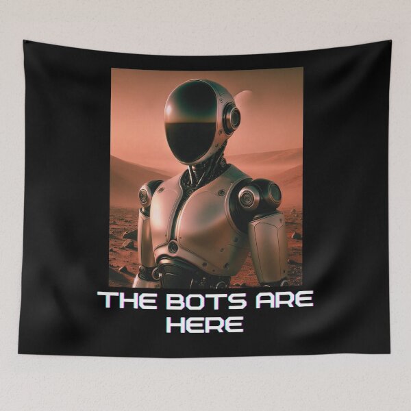 Item preview, Humanoid AI Robots Future Tech Design | The Bots Are Coming Futuristic Android Art designed and sold by TEEJAMBOREE.