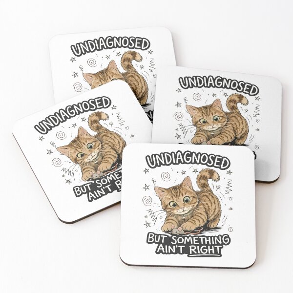Item preview, Undiagnosed But Something Ain’t Right Cat – Funny Unhinged Cat Meme, Chaotic Cute Kitten, Relatable Humor Design designed and sold by chrstnslts.