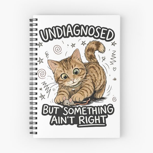 Item preview, Undiagnosed But Something Ain’t Right Cat – Funny Unhinged Cat Meme, Chaotic Cute Kitten, Relatable Humor Design designed and sold by chrstnslts.