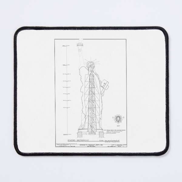 Item preview, Statue of Liberty Engineering Blueprint - Technical Schematic Art designed and sold by Krasnovaovaova.