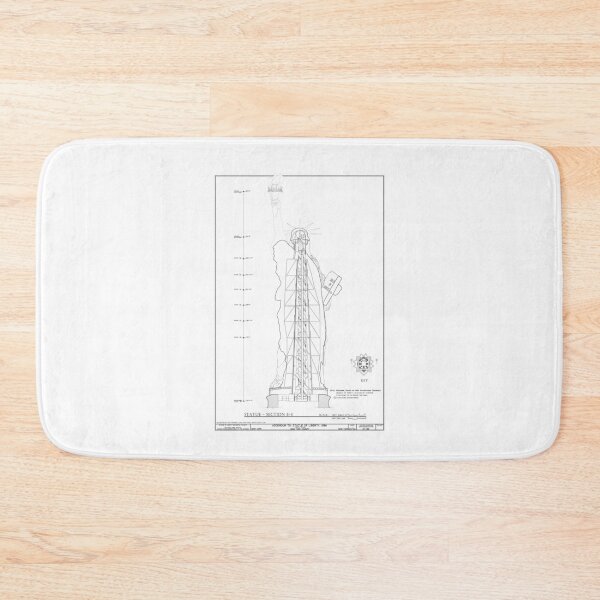 Item preview, Statue of Liberty Engineering Blueprint - Technical Schematic Art designed and sold by Krasnovaovaova.