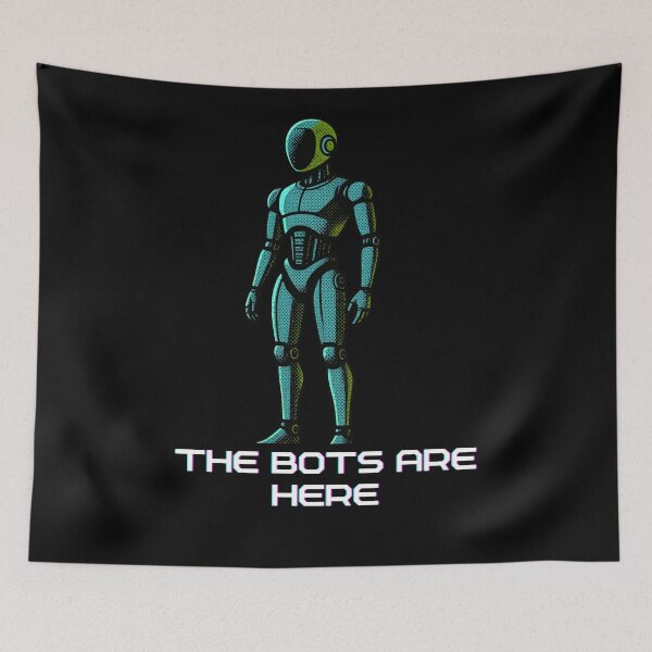 Item preview, Humanoid AI Robots Future Tech Design | The Bots Are Coming Futuristic Android Art designed and sold by TEEJAMBOREE.