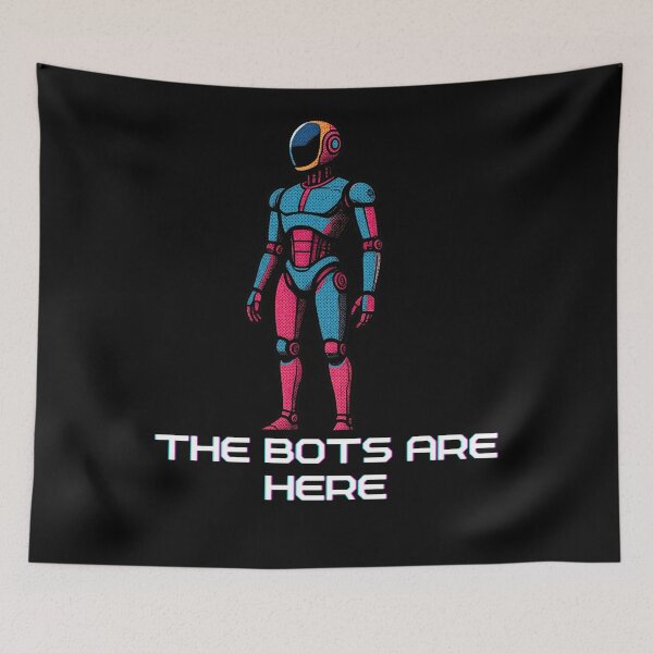 Item preview, Humanoid AI Robots Future Tech Design | The Bots Are Coming Futuristic Android Art designed and sold by TEEJAMBOREE.