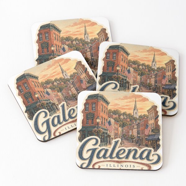 Item preview, Galena Illinois Hand Drawn Mountains Forest Sticker designed and sold by Modefissi.