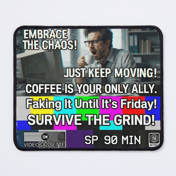 Item preview, HOW TO SURVIVE MONDAY (VHS EDITION) designed and sold by ViralVisionsCreating .