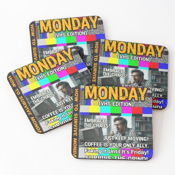 Item preview, HOW TO SURVIVE MONDAY (VHS EDITION) designed and sold by  ViralVisionsCreating .