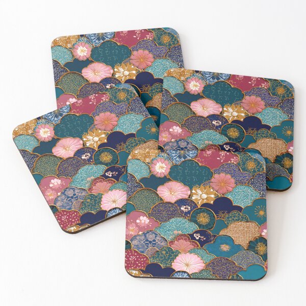 Item preview, Traditional Japanese Pattern Gold Accents designed and sold by NicolasGlowArt.