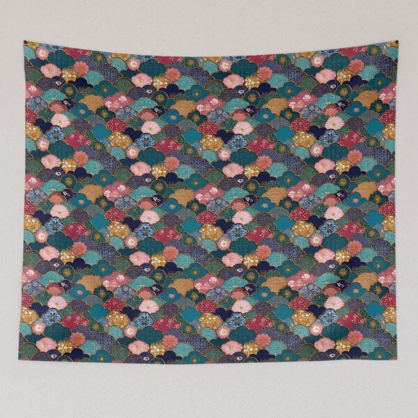 Item preview, Traditional Japanese Pattern Gold Accents designed and sold by NicolasGlowArt.