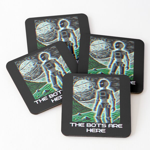Item preview, Humanoid AI Robots Future Tech Design | The Bots Are Coming Futuristic Android Art designed and sold by TEEJAMBOREE.