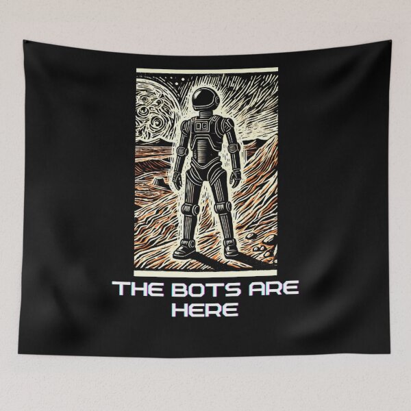 Item preview, Humanoid AI Robots Future Tech Design | The Bots Are Coming Futuristic Android Art designed and sold by TEEJAMBOREE.