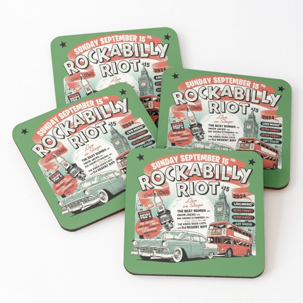 Item preview, Rockabilly Riot Poster – Retro Rock ’n’ Roll Rebellion Vintage Style designed and sold by ObsidianUruk.