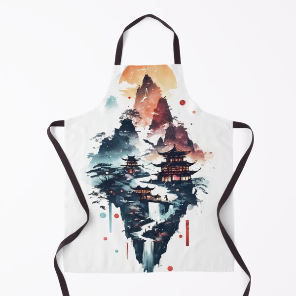 Item preview, Lushan Mountain Negative Space Silhouette Art Colorful Jiujiang China Decor designed and sold by JacksoonLester.