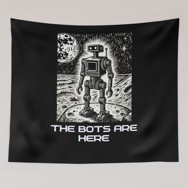 Item preview, Humanoid AI Robots Future Tech Design | The Bots Are Coming Futuristic Android Art designed and sold by TEEJAMBOREE.