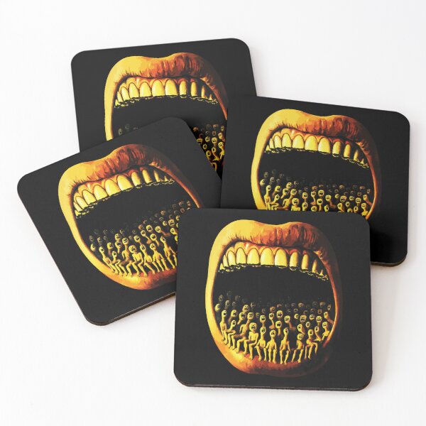 Item preview, Surreal Open Mouth with Screaming Tiny Figures Horror Art designed and sold by RamyGallery.