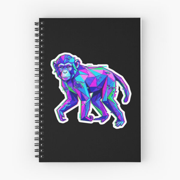 Item preview, Geometric Glitch Monkey Sticker – Cyberpunk Ape Decal for Digital Art Lovers designed and sold by bsbd-action.