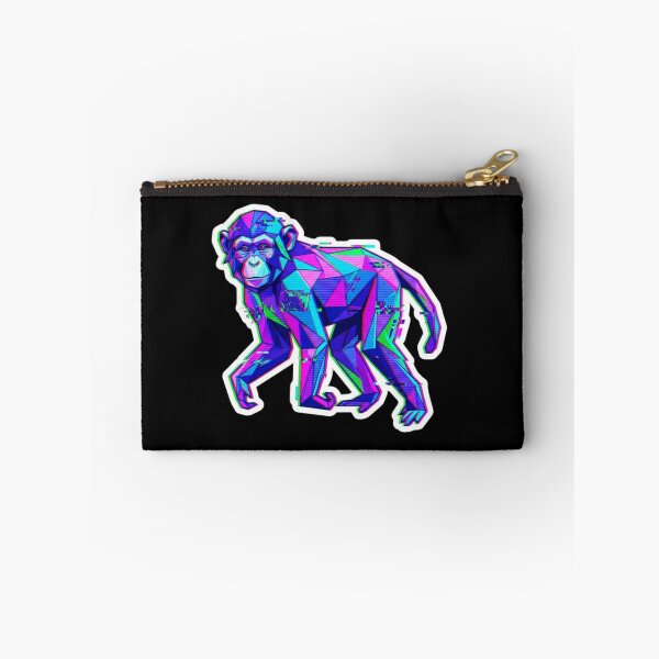 Item preview, Geometric Glitch Monkey Sticker – Cyberpunk Ape Decal for Digital Art Lovers designed and sold by bsbd-action.