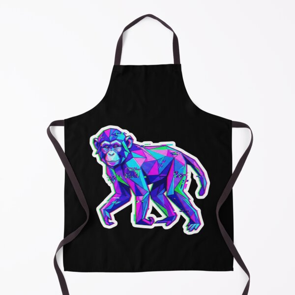 Item preview, Geometric Glitch Monkey Sticker – Cyberpunk Ape Decal for Digital Art Lovers designed and sold by bsbd-action.