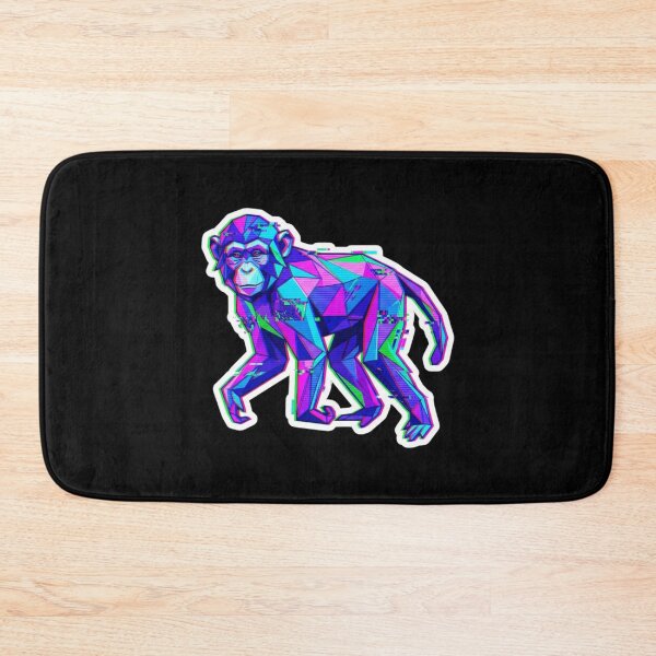 Item preview, Geometric Glitch Monkey Sticker – Cyberpunk Ape Decal for Digital Art Lovers designed and sold by bsbd-action.