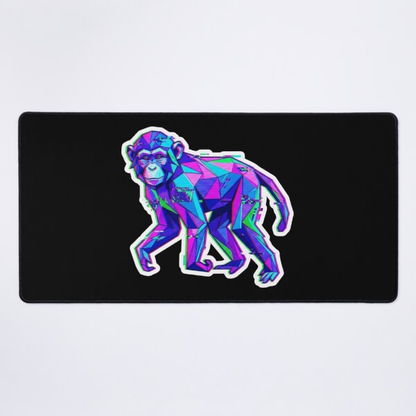 Item preview, Geometric Glitch Monkey Sticker – Cyberpunk Ape Decal for Digital Art Lovers designed and sold by bsbd-action.