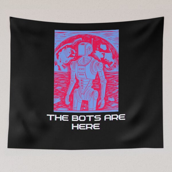 Item preview, Humanoid AI Robots Future Tech Design | The Bots Are Coming Futuristic Android Art designed and sold by TEEJAMBOREE.