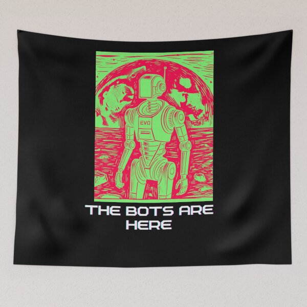 Item preview, Humanoid AI Robots Future Tech Design | The Bots Are Coming Futuristic Android Art designed and sold by TEEJAMBOREE.