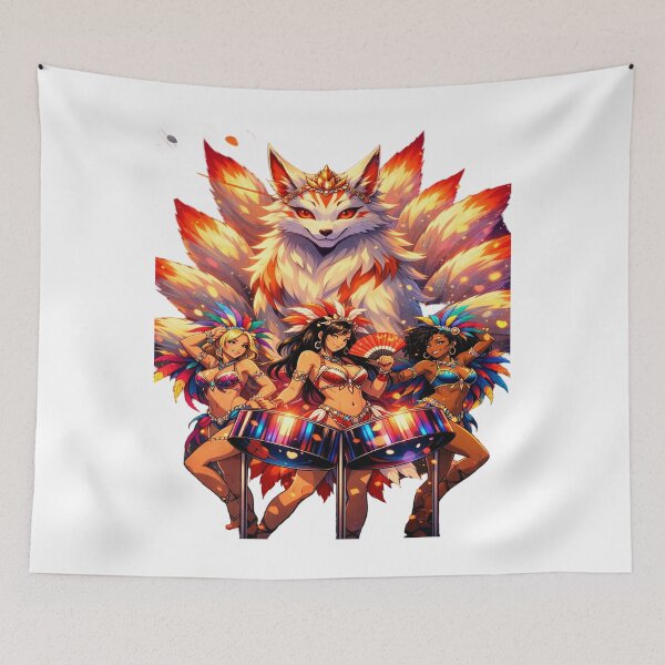 Item preview, Neon Kitsune Carnival Festival with Steelpan designed and sold by 5Palms.