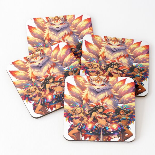 Item preview, Neon Kitsune Carnival Festival with Steelpan designed and sold by 5PalmsCreative.