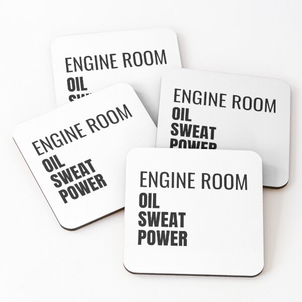 Item preview, Engine Room Oil Sweat Power (Black) designed and sold by ShipCrewNation.