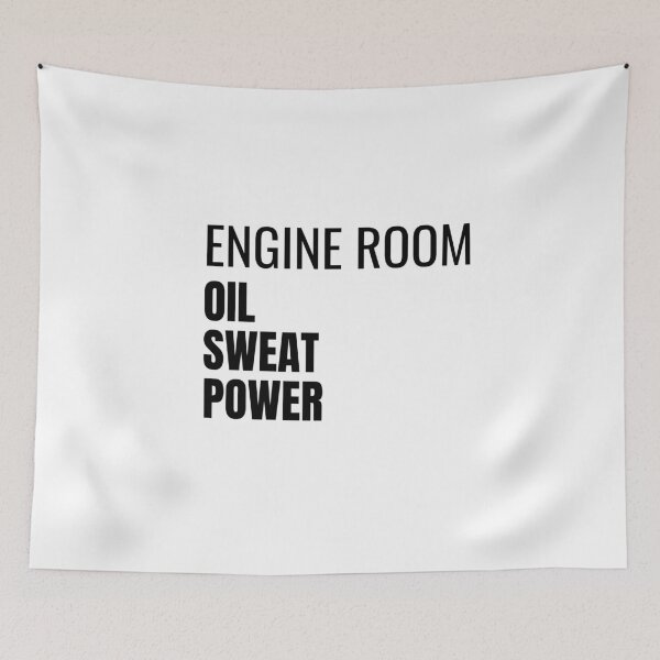 Item preview, Engine Room Oil Sweat Power (Black) designed and sold by ShipCrewNation.